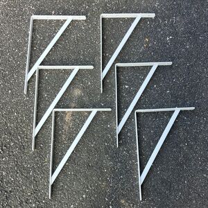 Heavy Duty White Metal Wall Shelf Brackets 15.63” x 10.5”